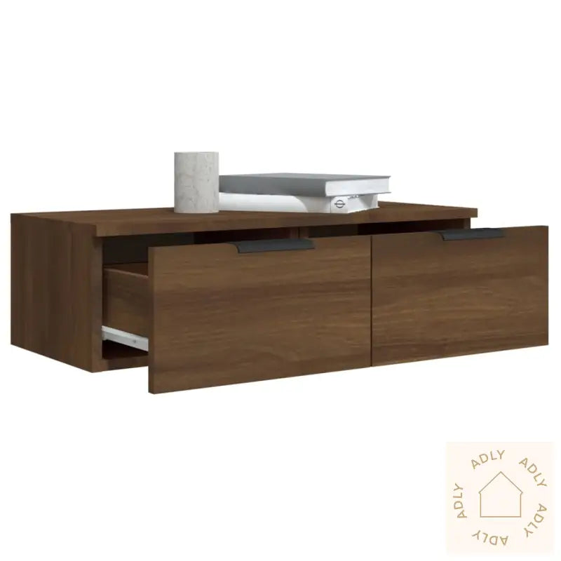 Veggskap Brun Eik 68X30X20 Cm Konstruert Tre