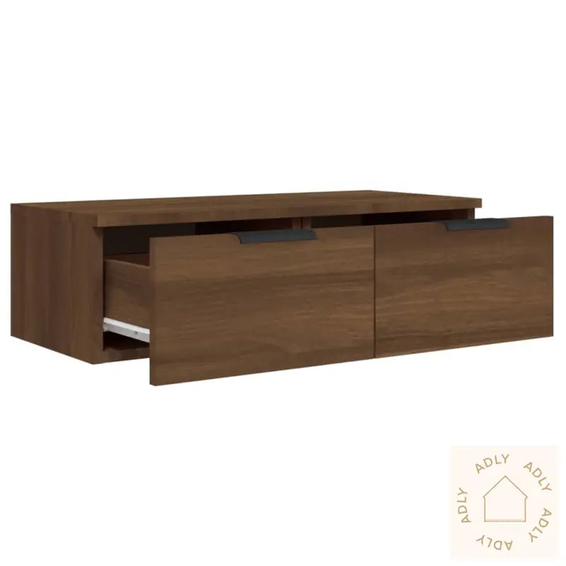 Veggskap Brun Eik 68X30X20 Cm Konstruert Tre