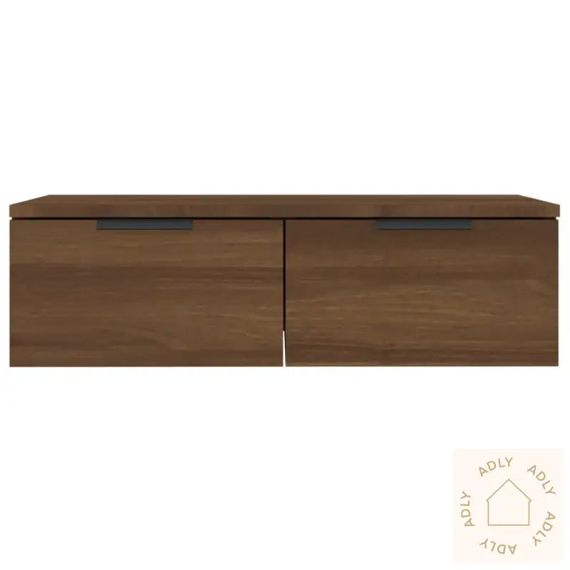 Veggskap Brun Eik 68X30X20 Cm Konstruert Tre