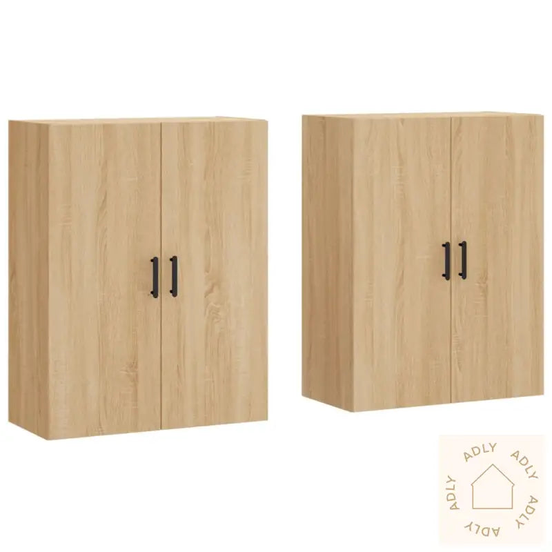Veggskap 2 Stk Sonoma Eik 69,5X34X90 Cm
