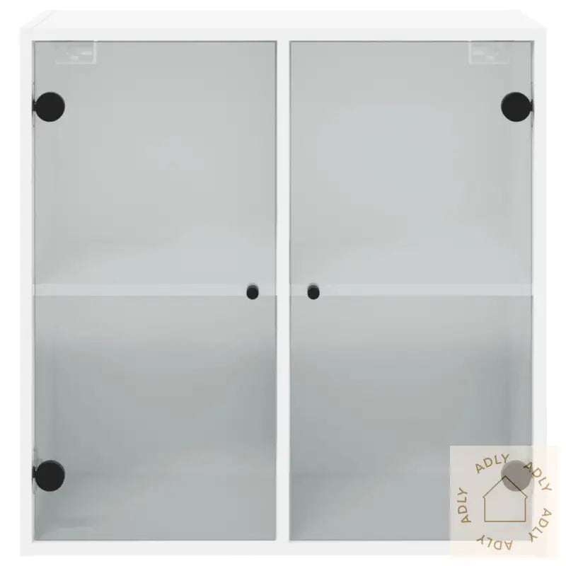 Sideskap Med Glassdører Hvit 68X37X68,5 Cm