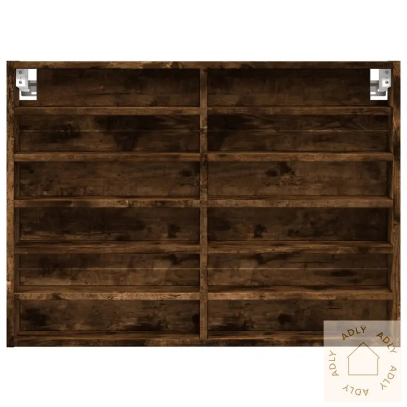 Hyller Røkt Eik 80X8,5X58 Cm Konstruert Tre