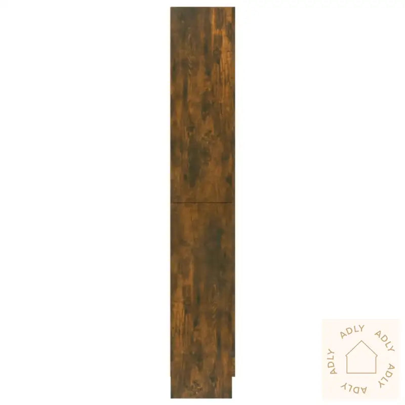 Vitrineskap Røkt Eik 82,5X30,5X185,5 Cm Konstruert Tre