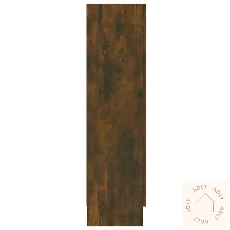 Vitrineskap Røkt Eik 82,5X30,5X115 Cm Konstruert Tre