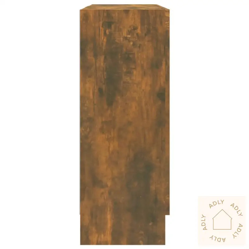 Vitrineskap Røkt Eik 82,5X30,5X80 Cm Konstruert Tre