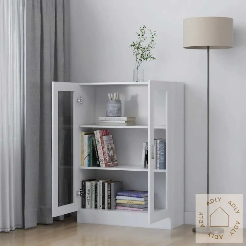 Vitrine Hvit 82,5X30,5X115 Cm Konstruert Tre