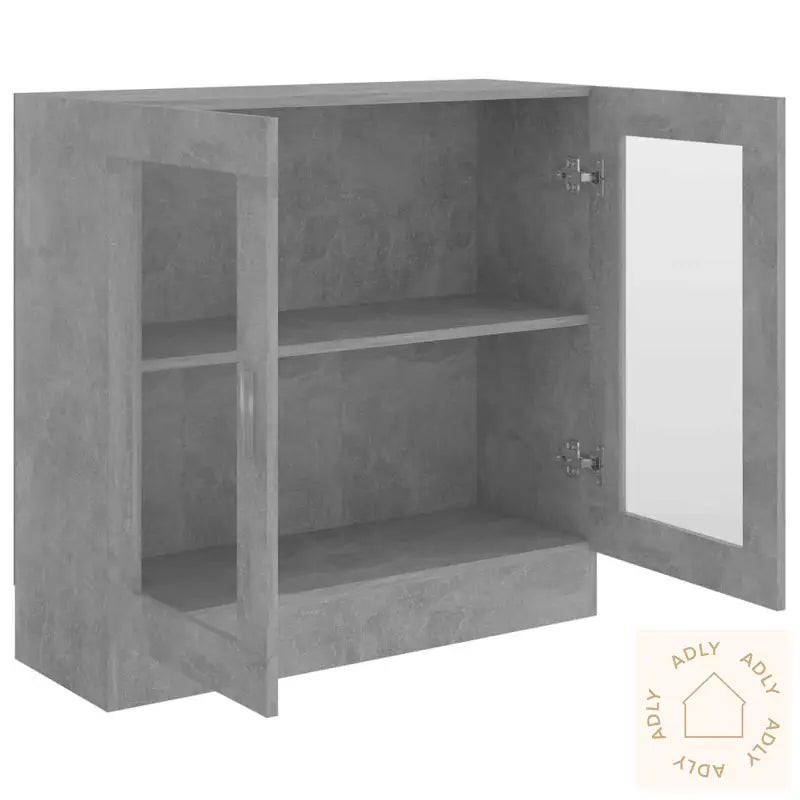 Vitrine Betonggrå 82,5X30,5X80 Cm Konstruert Tre