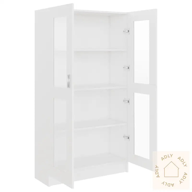 Vitrine Hvit 82,5X30,5X150 Cm Konstruert Tre