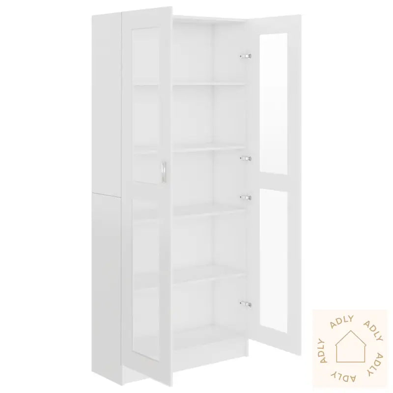 Vitrine Hvit 82,5X30,5X185,5 Cm Konstruert Tre