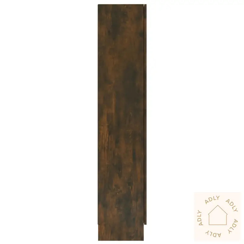 Vitrineskap Røkt Eik 82,5X30,5X150 Cm Konstruert Tre