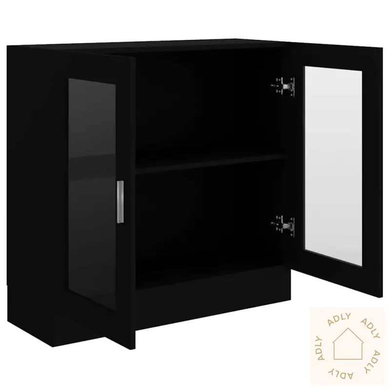 Vitrine Svart 82,5X30,5X80 Cm Konstruert Tre