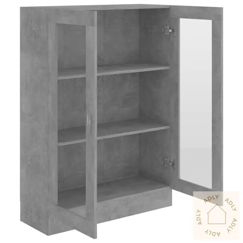 Vitrine Betonggrå 82,5X30,5X115 Cm Konstruert Tre