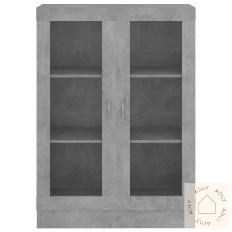 Vitrine Betonggrå 82,5X30,5X115 Cm Konstruert Tre