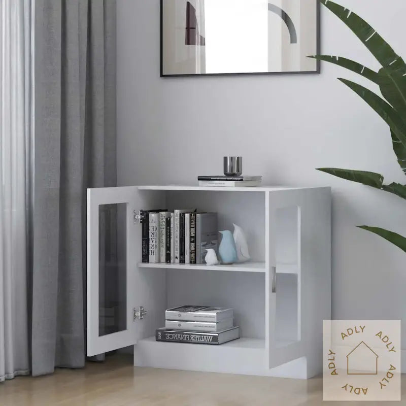 Vitrine Hvit 82,5X30,5X80 Cm Konstruert Tre