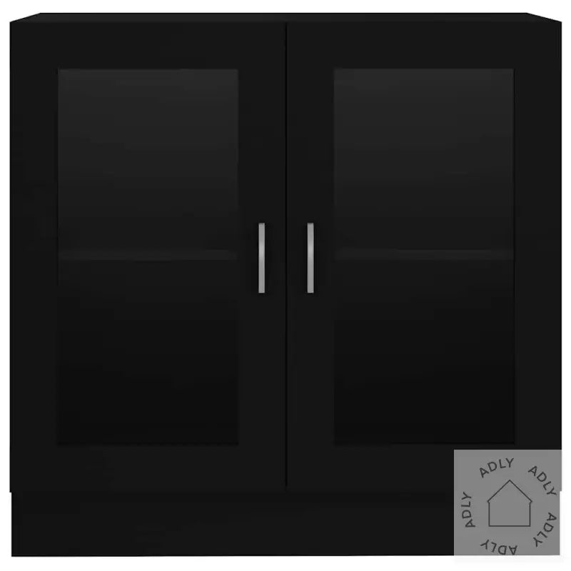 Vitrine Svart 82,5X30,5X80 Cm Konstruert Tre