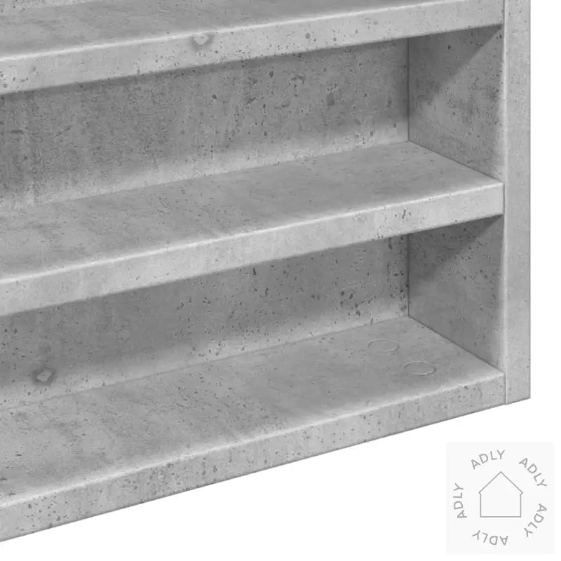 Vitrineskap Betonggrå 100X8,5X75 Cm Konstruert Tre
