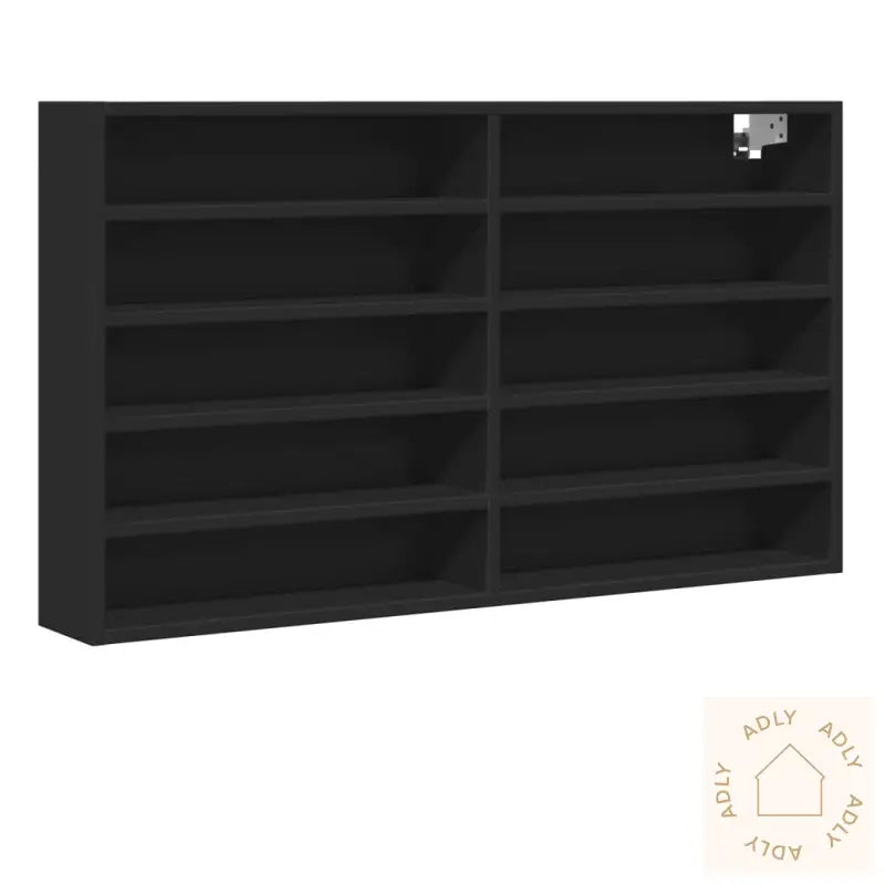 Vitrineskap Svart 100X15X58 Cm Konstruert Tre