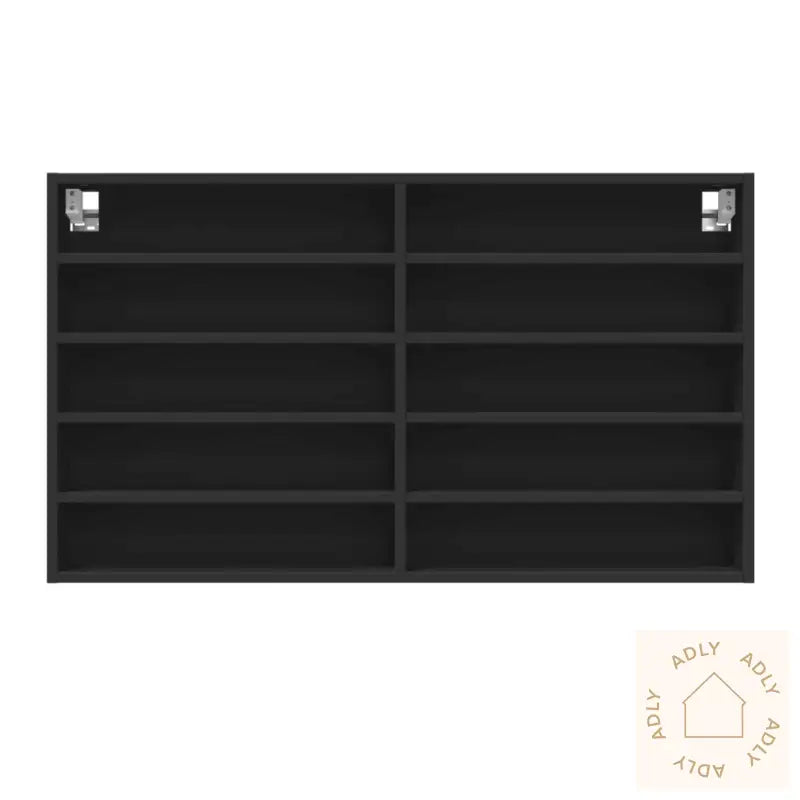 Vitrineskap Svart 100X15X58 Cm Konstruert Tre