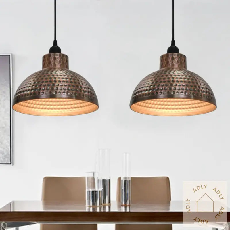 Taklamper 2 Stk Halvkuleformet Kobberfarget