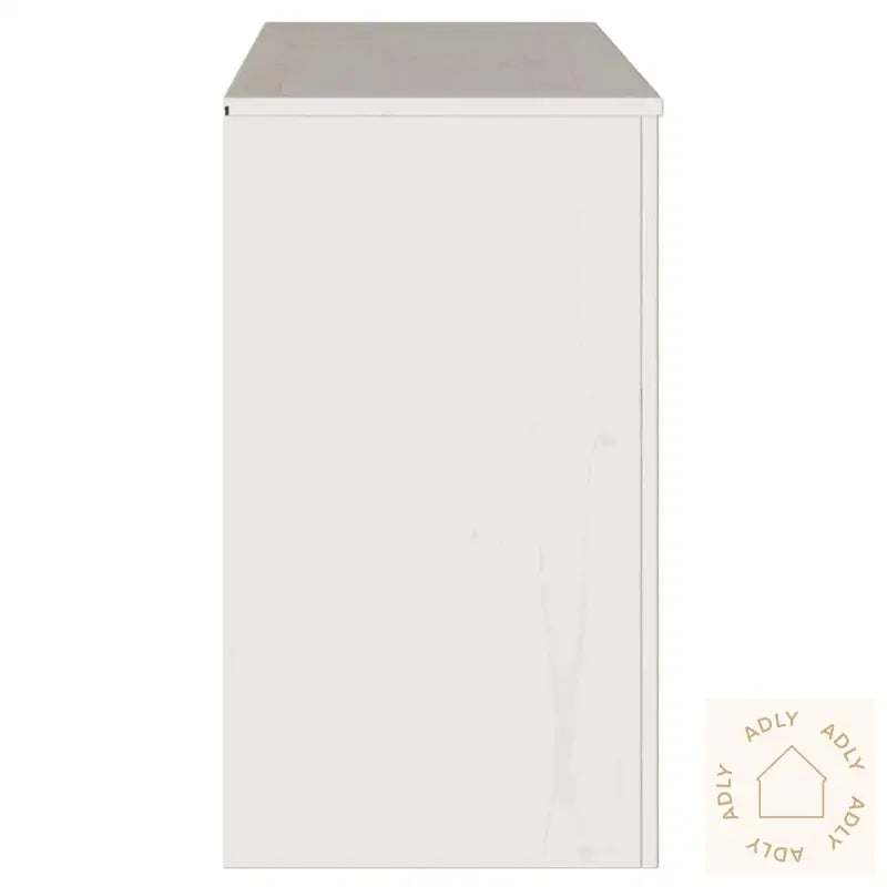 Sideboard &quot;Drammen&quot; Hvit 114X43X75,5 Cm Solid Tre Furu