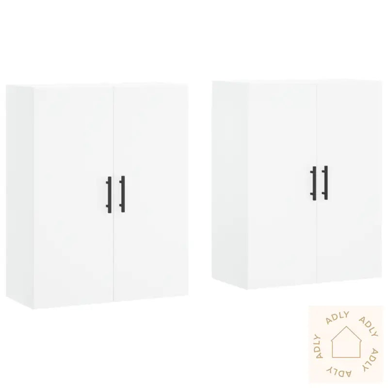 Veggskap 2 Stk Hvit 69,5X34X90 Cm