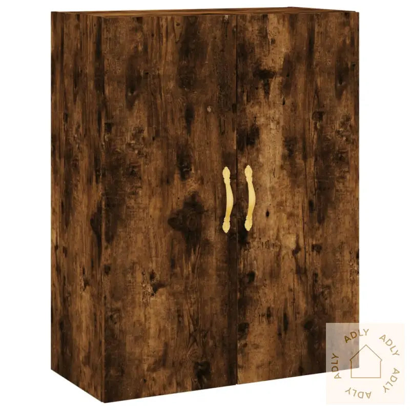 Veggskap 2 Stk Røkt Eik 69,5X34X90 Cm