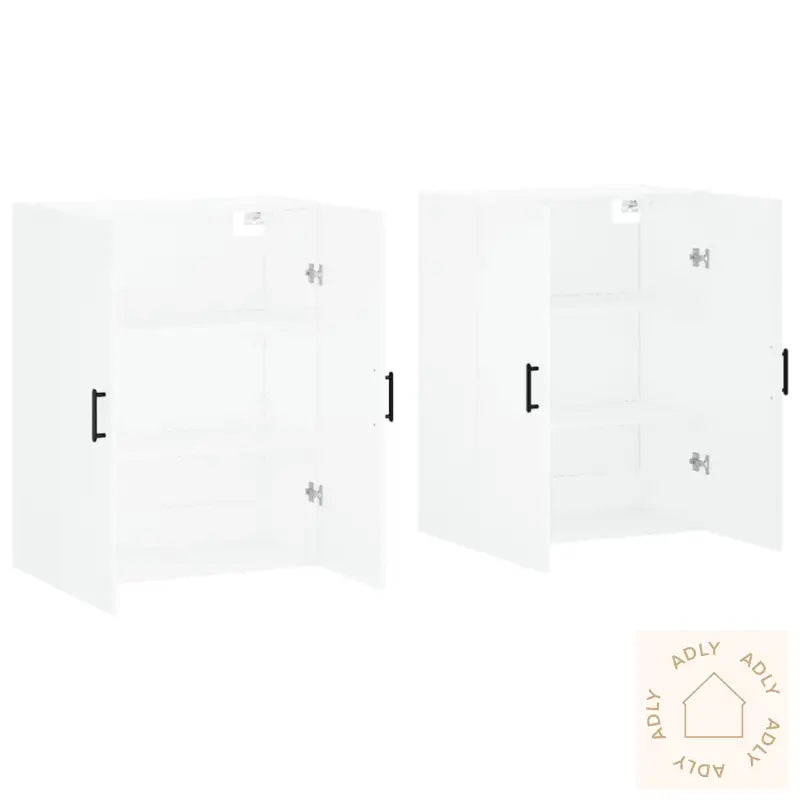 Veggskap 2 Stk Hvit 69,5X34X90 Cm