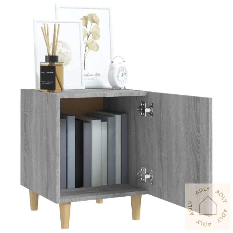 Nattbord 2 Stk Grå Sonoma Konstruert Tre