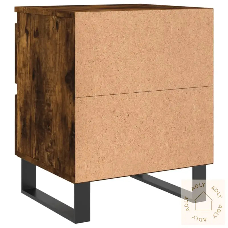 Nattbord 2 Stk Røkt Eik 40X35X50 Cm Konstruert Tre