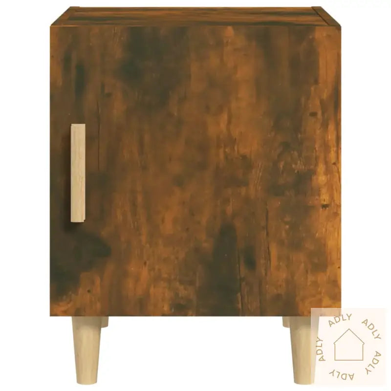 Nattbord 2 Stk Røkt Eik Konstruert Tre