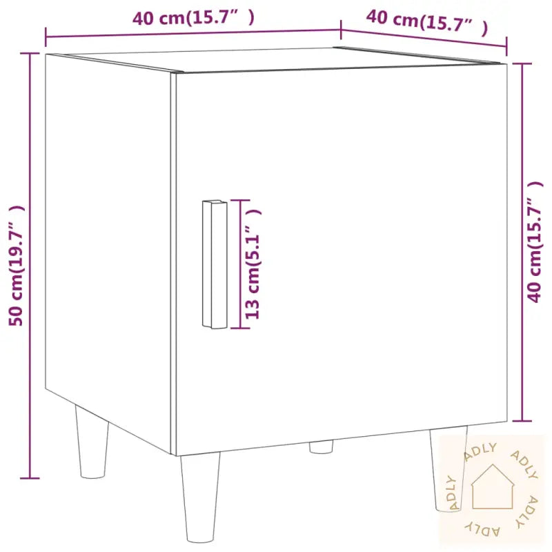 Nattbord 2 Stk Røkt Eik Konstruert Tre