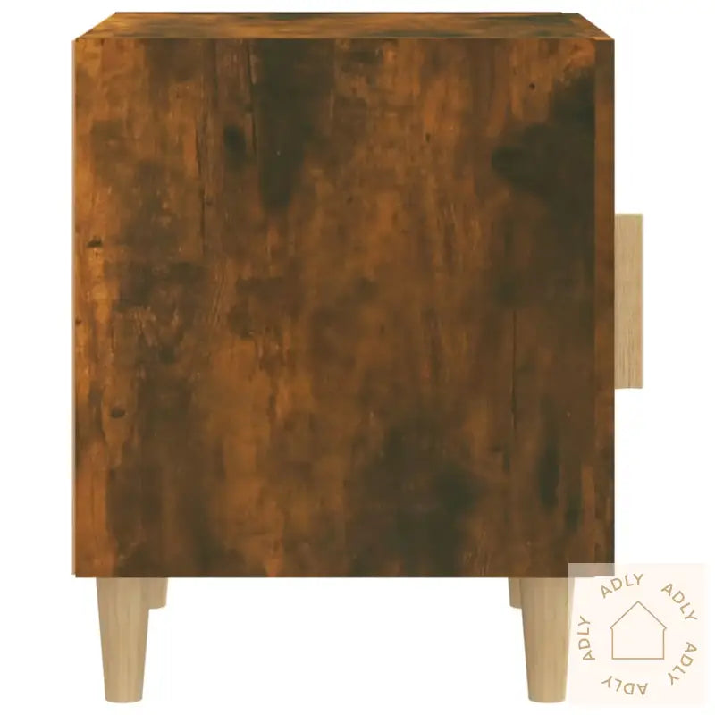 Nattbord 2 Stk Røkt Eik Konstruert Tre