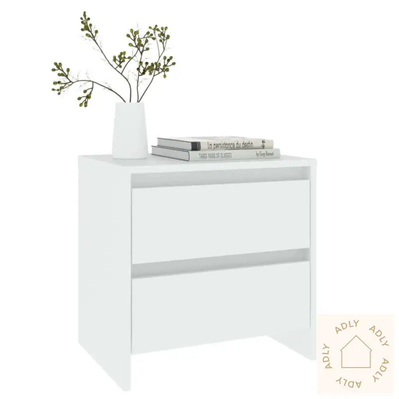 Nattbord 2 Stk Hvit 45X34,5X44,5 Cm Konstruert Tre