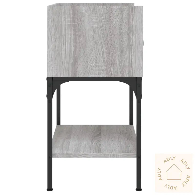 Nattbord 2 Stk Grå Sonoma 40,5X31X60 Cm Konstruert Tre