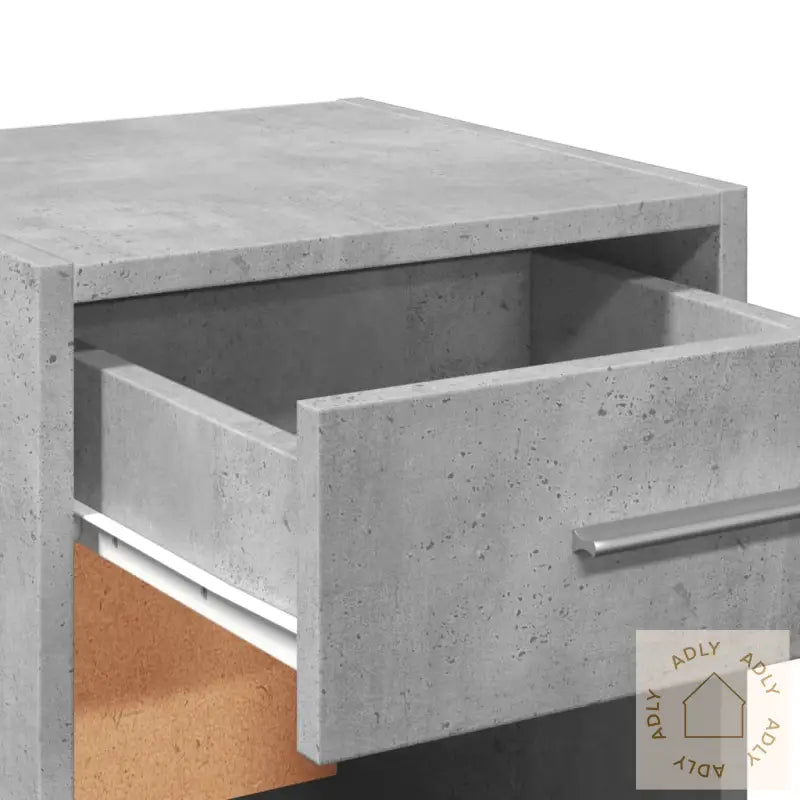 Nattbord 2 Stk Betonggrå 35X34X65 Cm Konstruert Tre