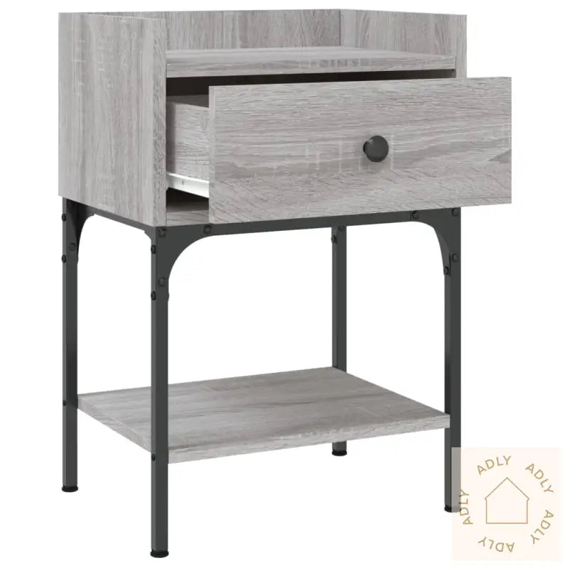 Nattbord 2 Stk Grå Sonoma 40,5X31X60 Cm Konstruert Tre