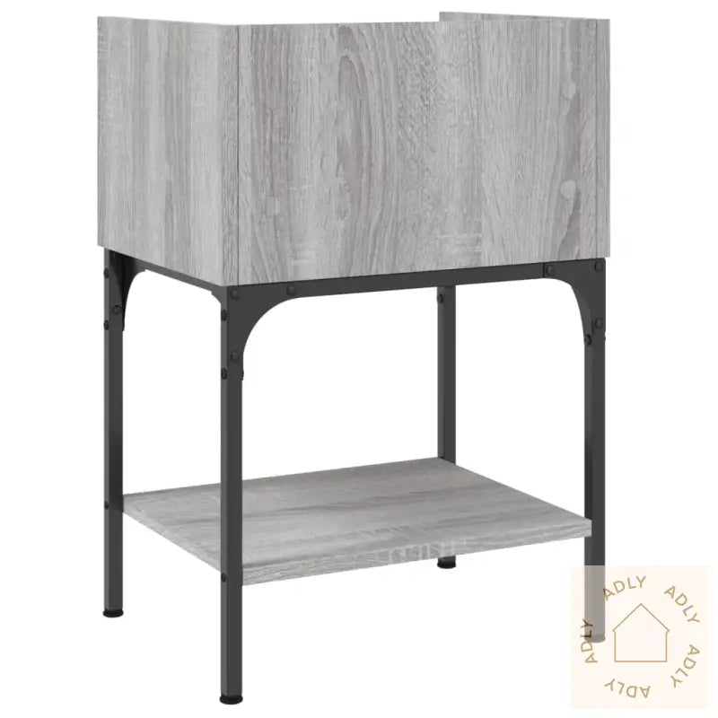 Nattbord 2 Stk Grå Sonoma 40,5X31X60 Cm Konstruert Tre