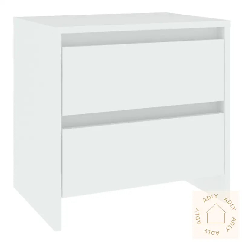 Nattbord 2 Stk Hvit 45X34,5X44,5 Cm Konstruert Tre