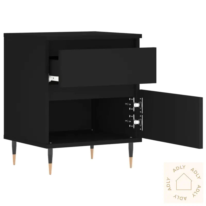 Nattbord 2 Stk Svart 40X35X50 Cm Konstruert Tre