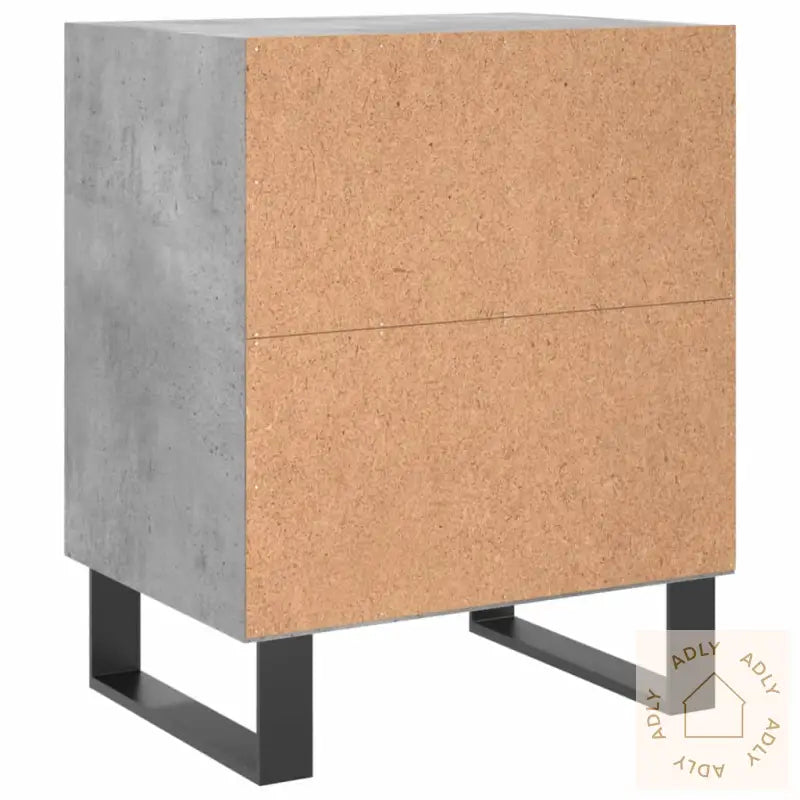 Nattbord 2 Stk Betonggrå 40X30X50 Cm Konstruert Tre