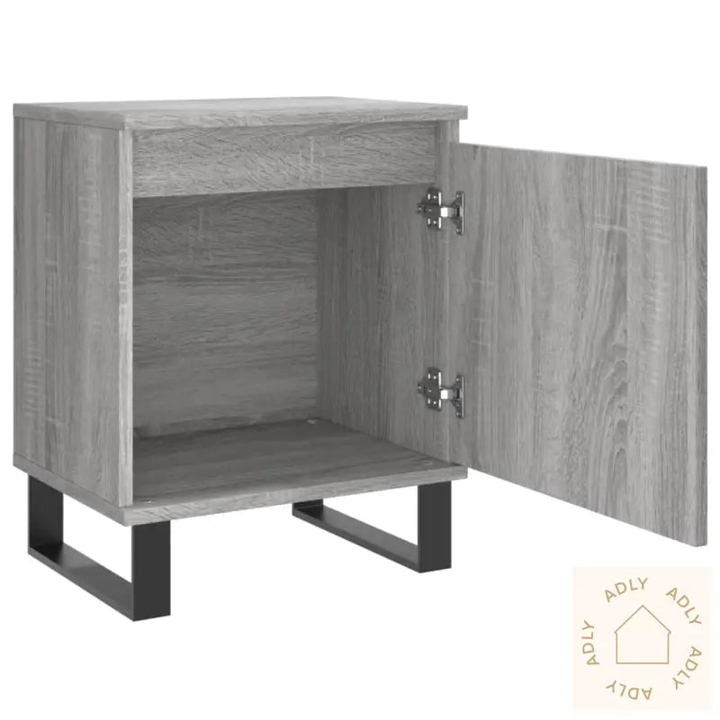 Nattbord 2 Stk Grå Sonoma 40X30X50 Cm Konstruert Tre