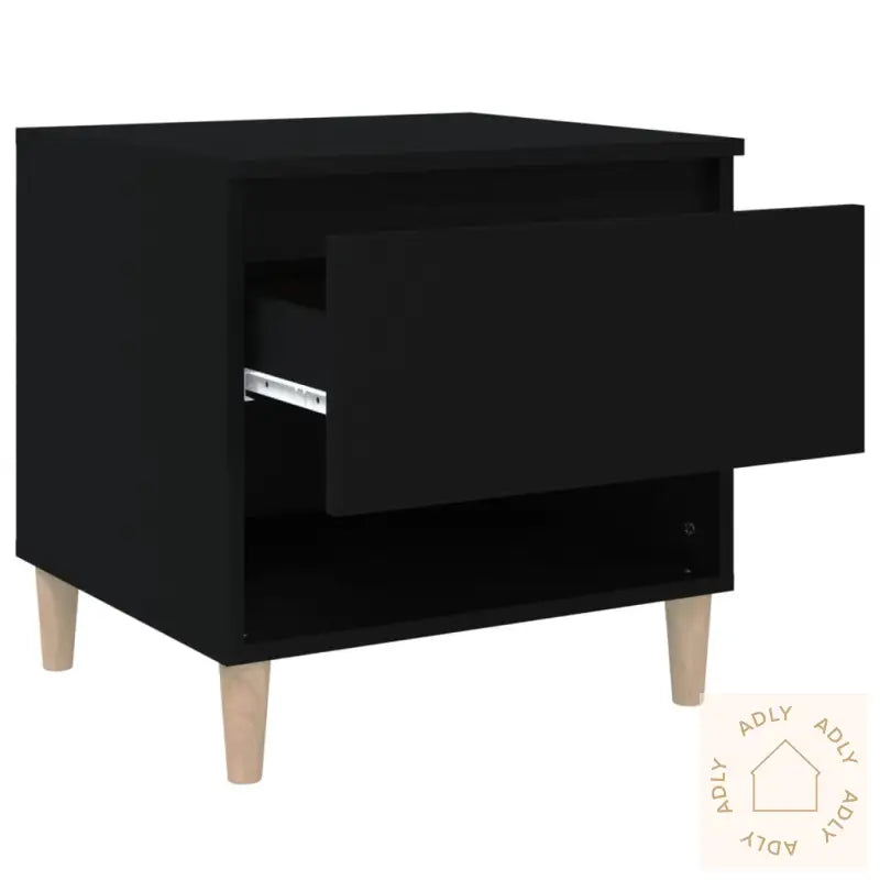 Nattbord 2 Stk Svart 50X46X50 Cm Konstruert Tre