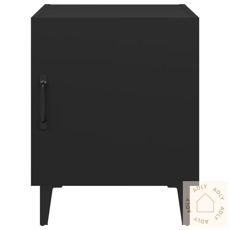 Nattbord 2 Stk Svart Konstruert Tre