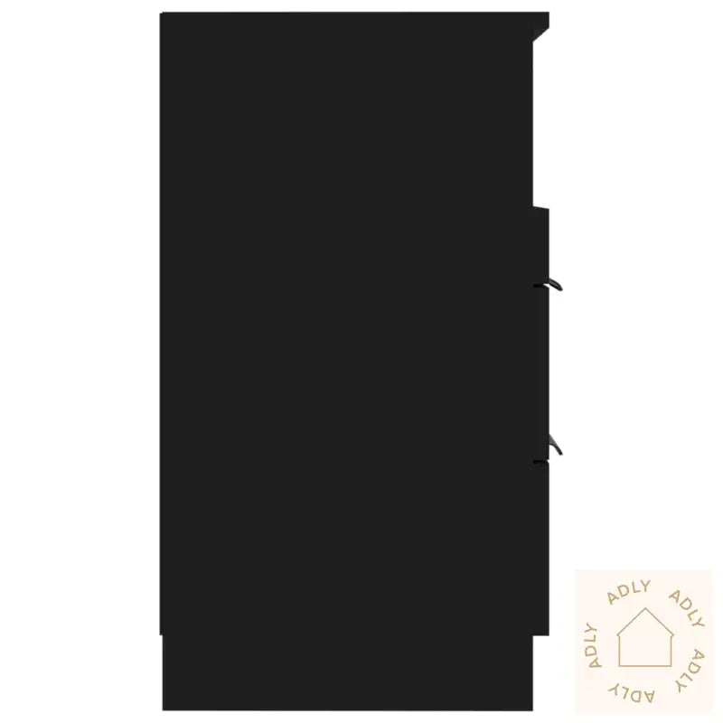 Nattbord 2 Stk Svart Konstruert Tre