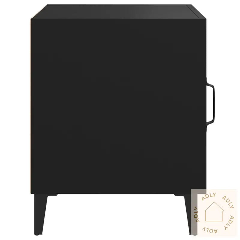 Nattbord 2 Stk Svart Konstruert Tre