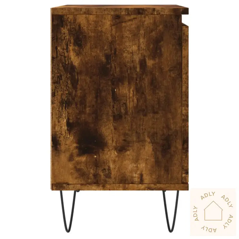 Nattbord 2 Stk Røkt Eik 40X30X50 Cm Konstruert Tre