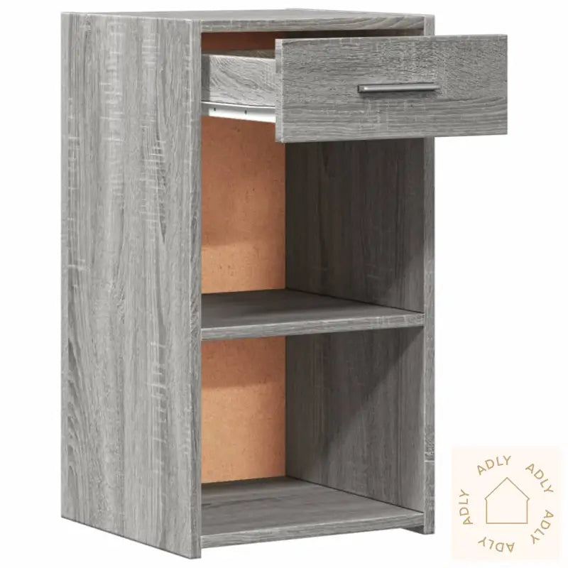 Nattbord 2 Stk Grå Sonoma 35X34X65 Cm Konstruert Tre