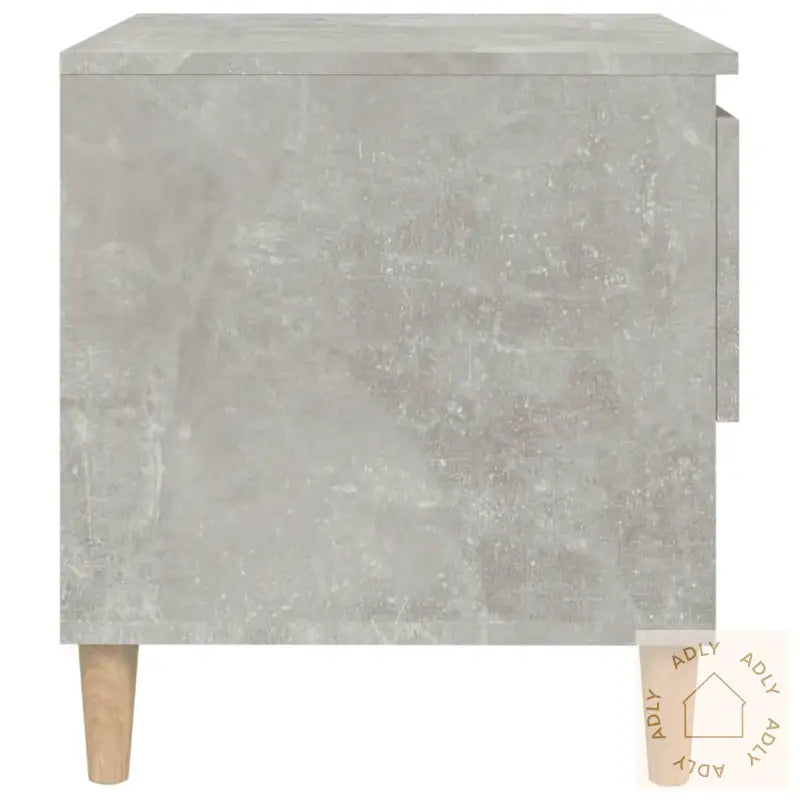 Nattbord 2 Stk Betonggrå 50X46X50 Cm Konstruert Tre
