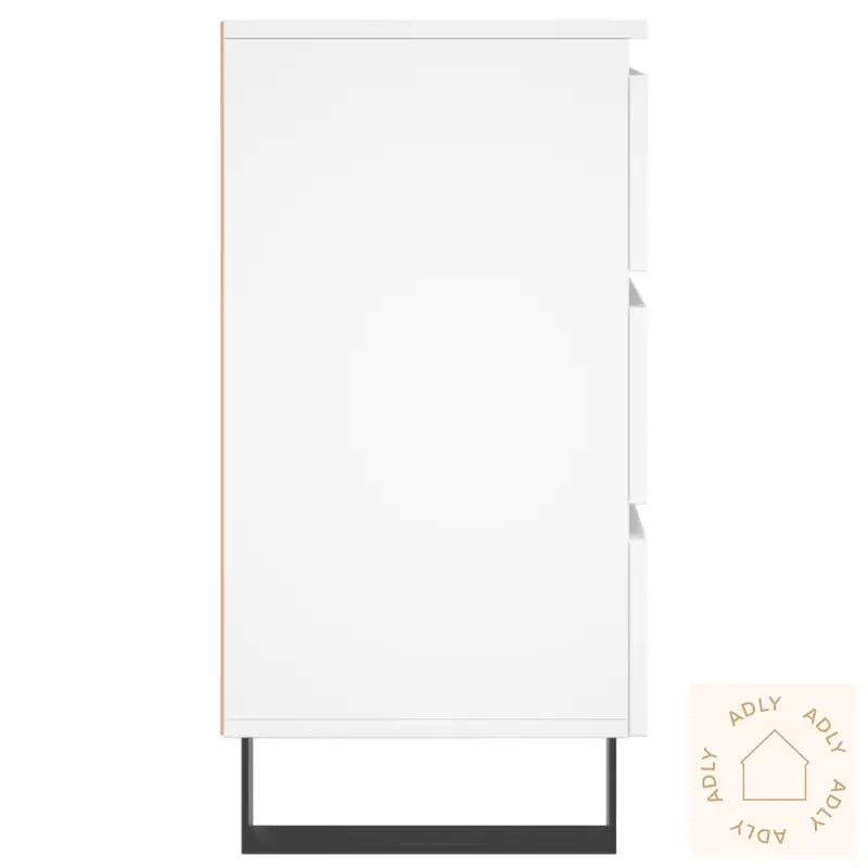 Nattbord 2 Stk Hvit 40X35X69 Cm Konstruert Tre