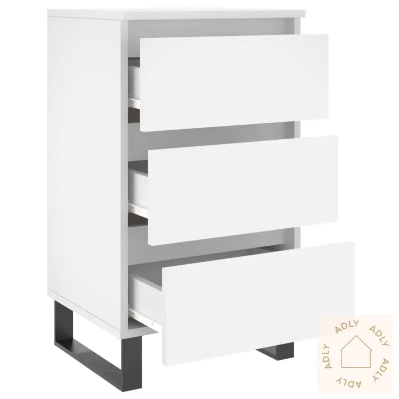 Nattbord 2 Stk Hvit 40X35X69 Cm Konstruert Tre